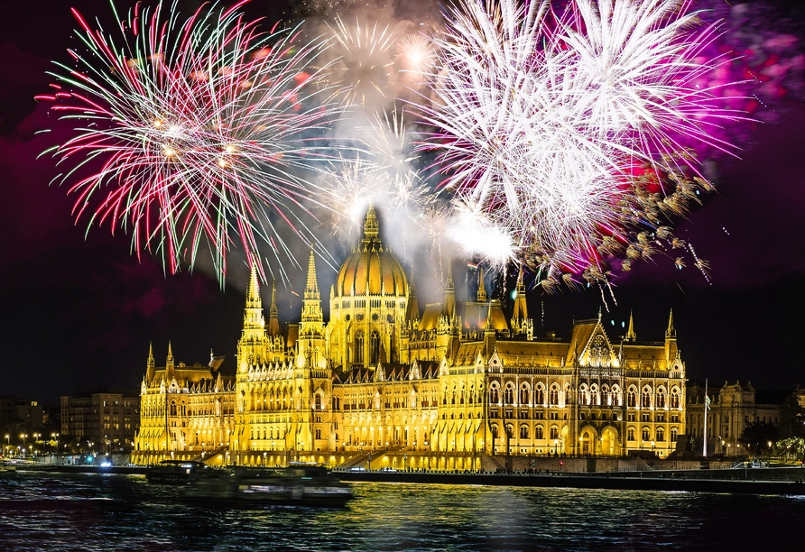 Eine wunderschöne Silvesterfeier und ein frohes neues Jahr wünschen wir Ihnen in Budapest.