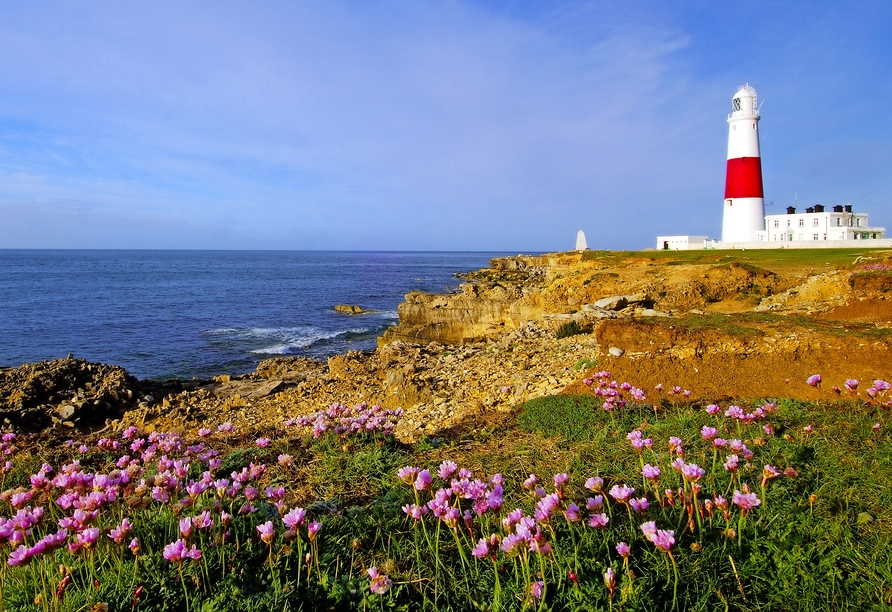 Die Isle of Portland erwartet Sie mit felsigen Küsten und historischen Stätten.