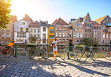 Schlendern Sie durch die Straßen von Gent. 