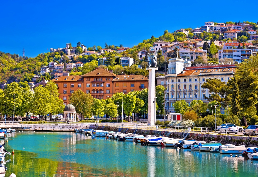 Die schöne Stadt Rijeka gilt als Tor zu den Inseln Kroatiens.
