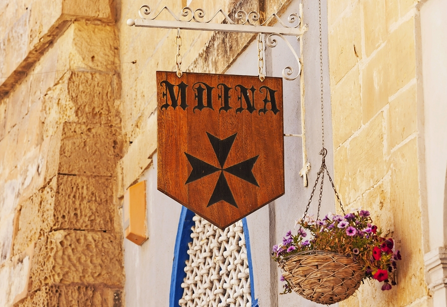 Zeichen der alten maltesischen Hauptstadt Mdina