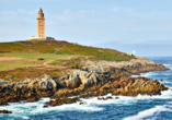 Besichtigen Sie den Leuchtturm von La Coruña in Spanien.