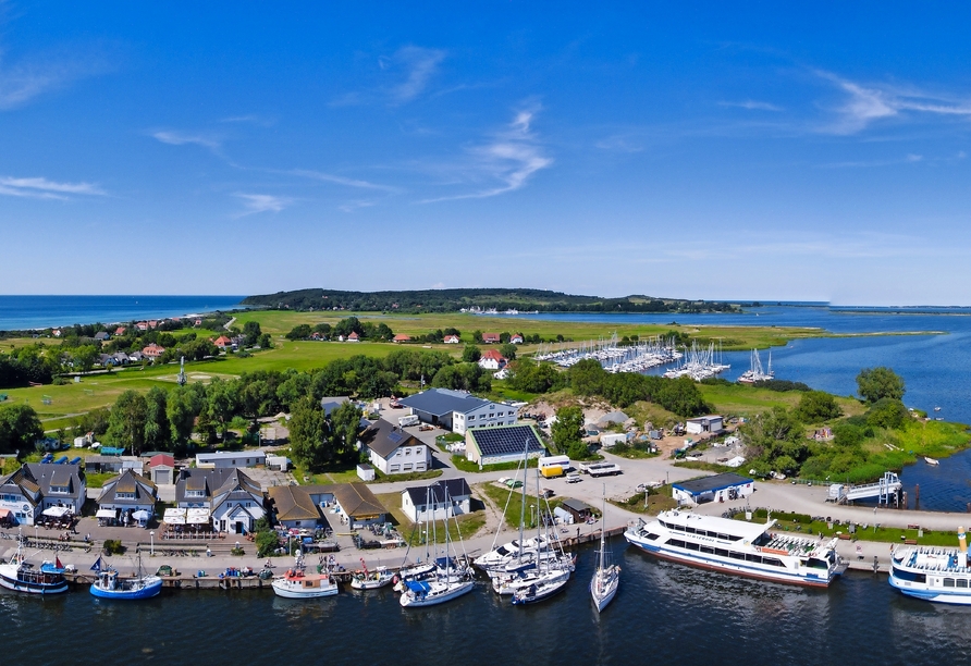 Vitte liegt auf der autofreien Insel Hiddensee.
