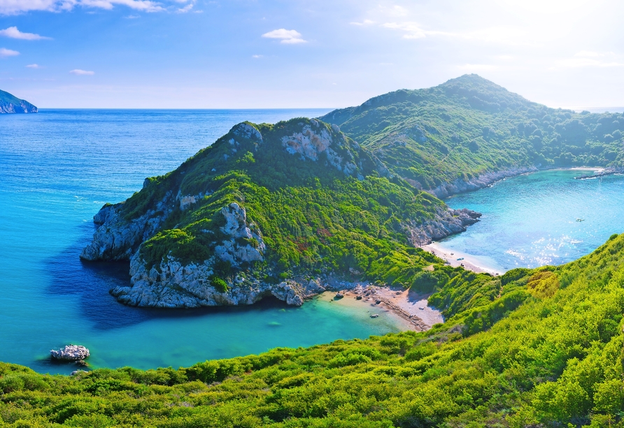 Traumhafte Bucht auf einer der Ionischen Inseln.